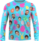 Sweater | Easter Day | Poly-cotton fabric - Aqua Blue