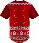 Baseball Button Up | FestiveFam | Poly-cotton fabric - Red