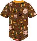 Baseball Button Up | Father's Day | Poly-cotton fabric - Brown
