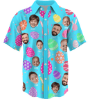 Collar Button Up | Easter Day | Icy SuperFLEX fabric - Aqua Blue