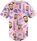 Baseball Button Up | Father's Day | Poly-cotton fabric - Light Pink