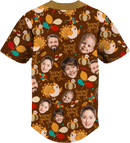 Baseball Button Up | Thanksgiving Day | Poly-cotton fabric - Caramel
