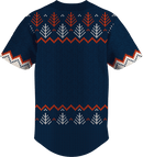Baseball Button Up | Cozy & Bright | Poly-cotton fabric - Dark Blue