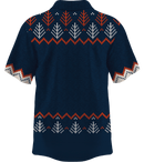 Collar Button Up | Cozy & Bright | Poly-Cotton fabric - Dark Blue