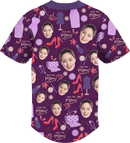 Baseball Button Up | Mother's Day | Poly-cotton fabric - Purple