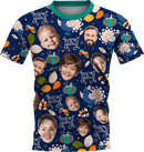 Jersey | Thanksgiving Day | Poly-Cotton fabric - Navy Blue