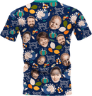 Jersey | Thanksgiving Day | Poly-Cotton fabric - Navy Blue