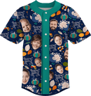 Baseball Button Up | Thanksgiving Day | Poly-cotton fabric - Navy Blue