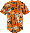 Baseball Button Up | Father's Day | Poly-cotton fabric - Orange 2