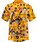 Collar Button Up | Independence Day | Icy SuperFLEX fabric - Yellow