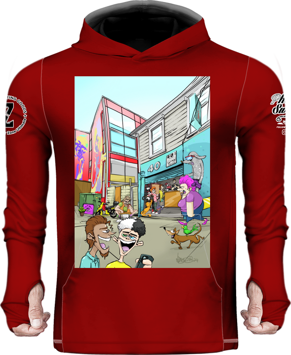 The Gordy-verse | Dark Red Sun Hoodie