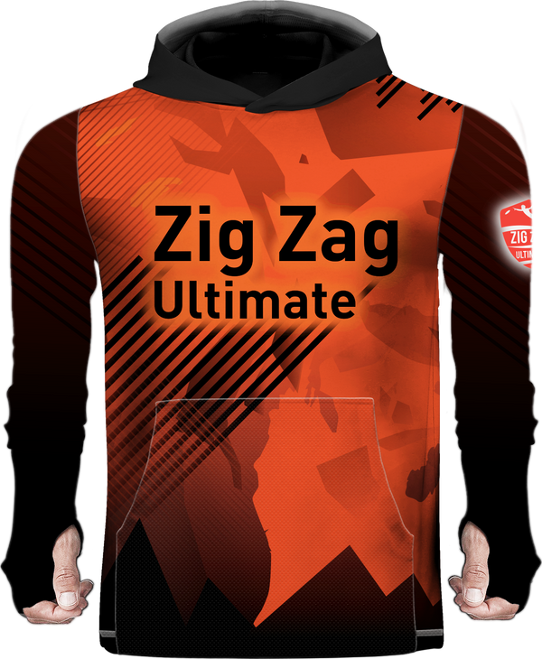 Zig Zag Orange Ultimate | Sun Hoodie - SuperFly X fabric