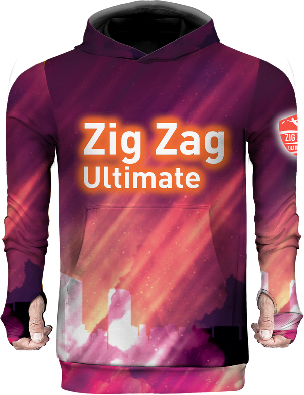 Zig Zag Purple Ultimate | Classic Hoodie - Poly Cotton fabric