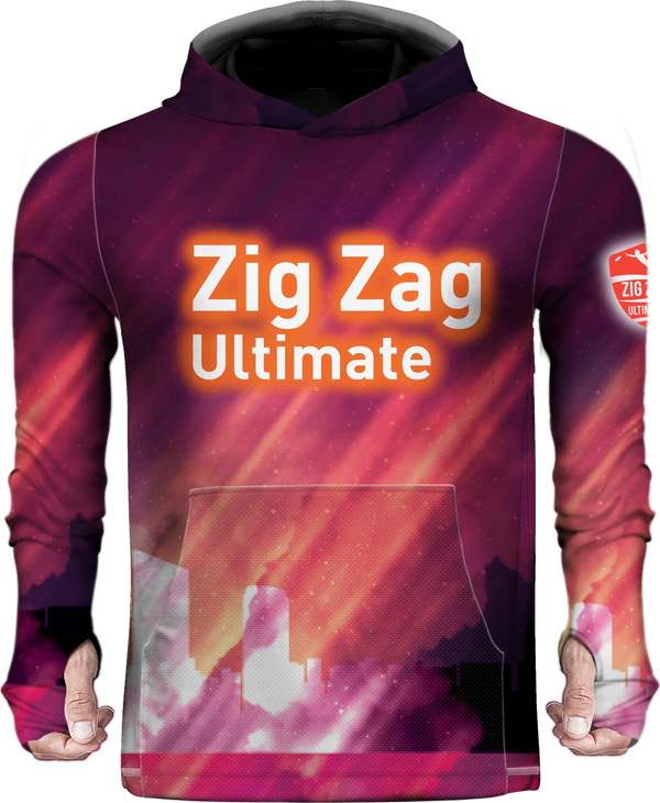 Zig Zag Purple Ultimate | Sun Hoodie - SuperFly X fabric