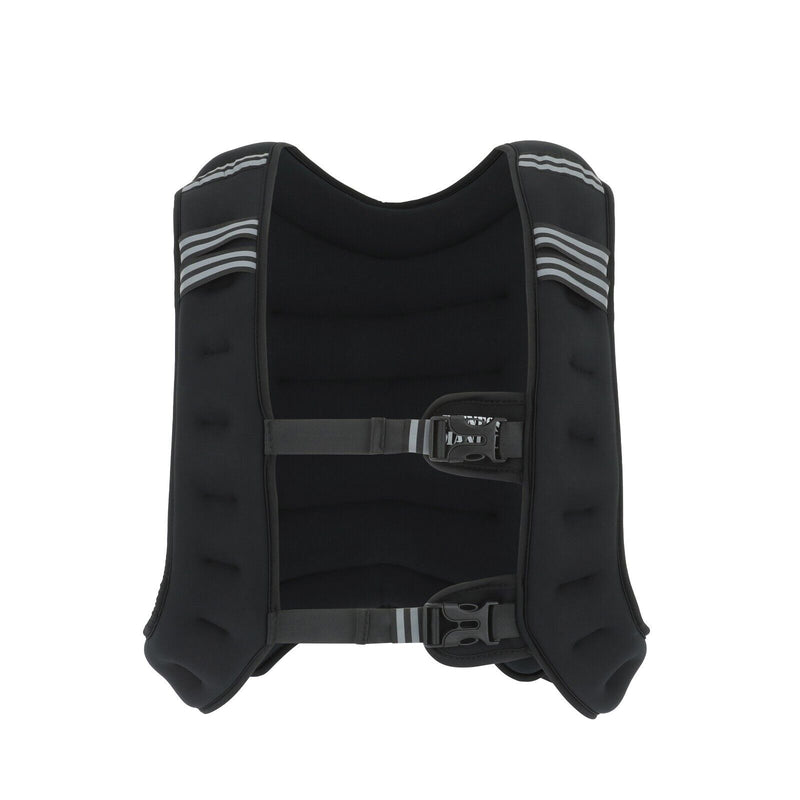 Weighted Vest 10-20Lbs Weight Reflective Workout Strength Training Running Black