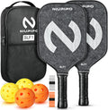 Pickleball Paddles Set of 2, USAPA Approved Lightweight Pickleball Rackets, Durable Fiberglass Pickleball Paddles Set with Polypropylene Honeycomb Core