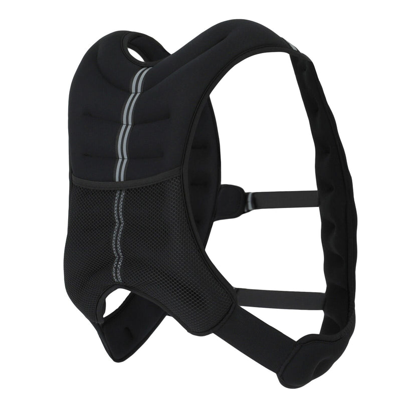 Weighted Vest 10-20Lbs Weight Reflective Workout Strength Training Running Black