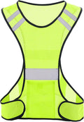 Reflective Running Vest, High Visibility Running Gear with Large Pocket