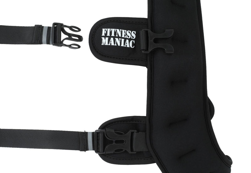 Weighted Vest 10-20Lbs Weight Reflective Workout Strength Training Running Black