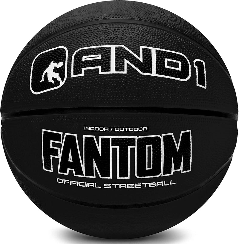 Fantom Rubber Basketball: Official Regulation Size 7 (29.5 Inches) Rubber Basketball - Deep Channel Construction Streetball, Made for Indoor Outdoor Basketball Games