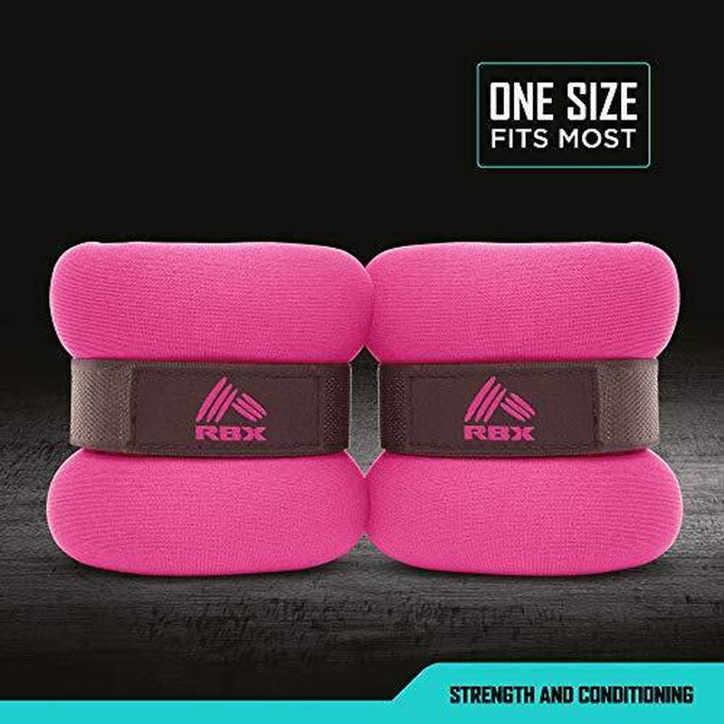 Wrist Weights 1 Lb Weighted Workout Gloves Set Strength Training Thum Pink