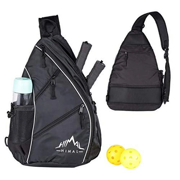 Pickleball Bag- Adjustable Pickleball,Tennis,Racketball Sling Bag - Pickleball Backpack with Water Bottle Holder for Men and Women