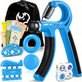 Grip Strengthener - 5 Piece Kit with Hand Grips, Dice, and Penalty Cards - Adjustable Resistance for Forearm Strength Training