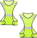 Reflective Running Vest, High Visibility Running Gear with Large Pocket