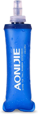 Soft Flask Collapsible Water Bottle Running Soft Gel Flask Reservoir Handheld Folding TPU 250 500Ml for Hydration Pack Hiking Cycling Climbing (500Ml/16.9Oz - 2 Pack with 2 Speed Straws)