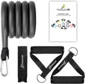 Single Stackable Resistance Bands with Door Anchor and Exercise Guide, 8-12 LB, Heavy Duty Fitness Tube for Full-Body Exercises and Home Workouts