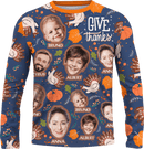 Sweater | Thanksgiving Day | Poly-cotton fabric - Indigo Blue
