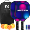 Pickleball Paddles Set of 2, USAPA Approved Lightweight Pickleball Rackets, Durable Fiberglass Pickleball Paddles Set with Polypropylene Honeycomb Core