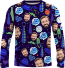 Sweater | Father's Day | Poly-cotton fabric - Dark Purple