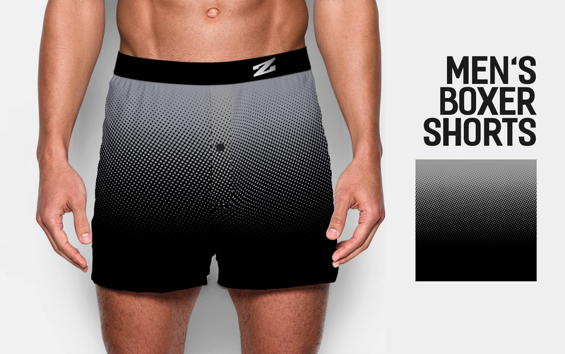 MEN’S BLACK GRADIENT PRINTED BOXER SHORTS