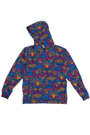 ABSTRACT DESIGN 100% POLYESTER HOODIE