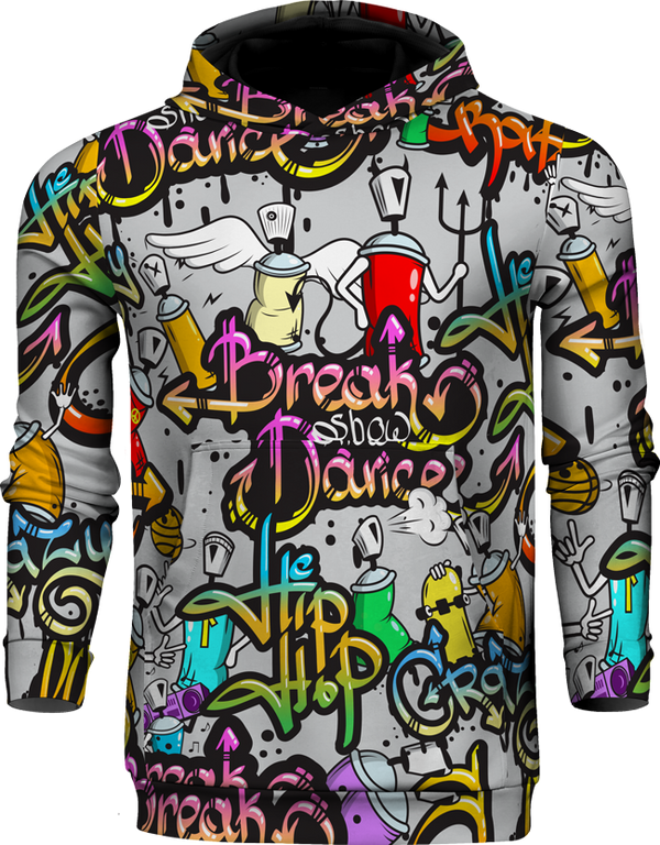 HIP HOP ART 100% POLYESTER HOODIE