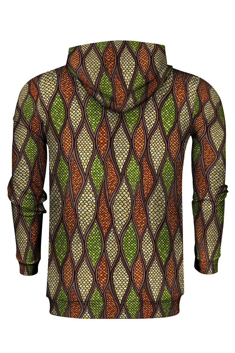 SNAKE SKIN 100% POLYESTER HOODIE