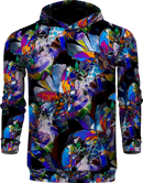 COLORFUL GLASS FLOWERS HOODIE
