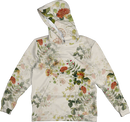 3D CREAM FLOWERS HOODIE