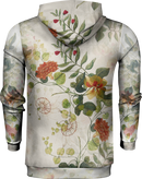 3D CREAM FLOWERS HOODIE