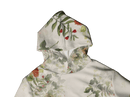 3D CREAM FLOWERS HOODIE