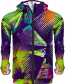 Multi Color Pattern Fleece Hoodie