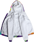 Multi Color Pattern Fleece Hoodie