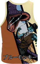 Blue Monkey Old West V8 Yellow/Orange Singlet