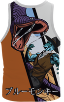 Blue Monkey Old West V8 Grey/Orange Singlet