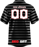 Red Bat Button Up Dark Jersey