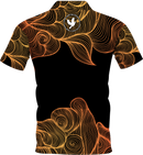 Deann Carey | Abstract Leafs Dark Polo