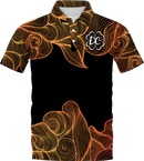 Deann Carey | Abstract Leafs Dark Polo