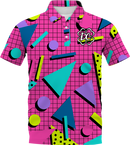 Deann Carey | Geo Pattern Pink Polo