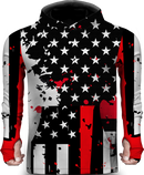 COOL AMERICAN FLAG LIGHTWEIGHT SUN HOODIE